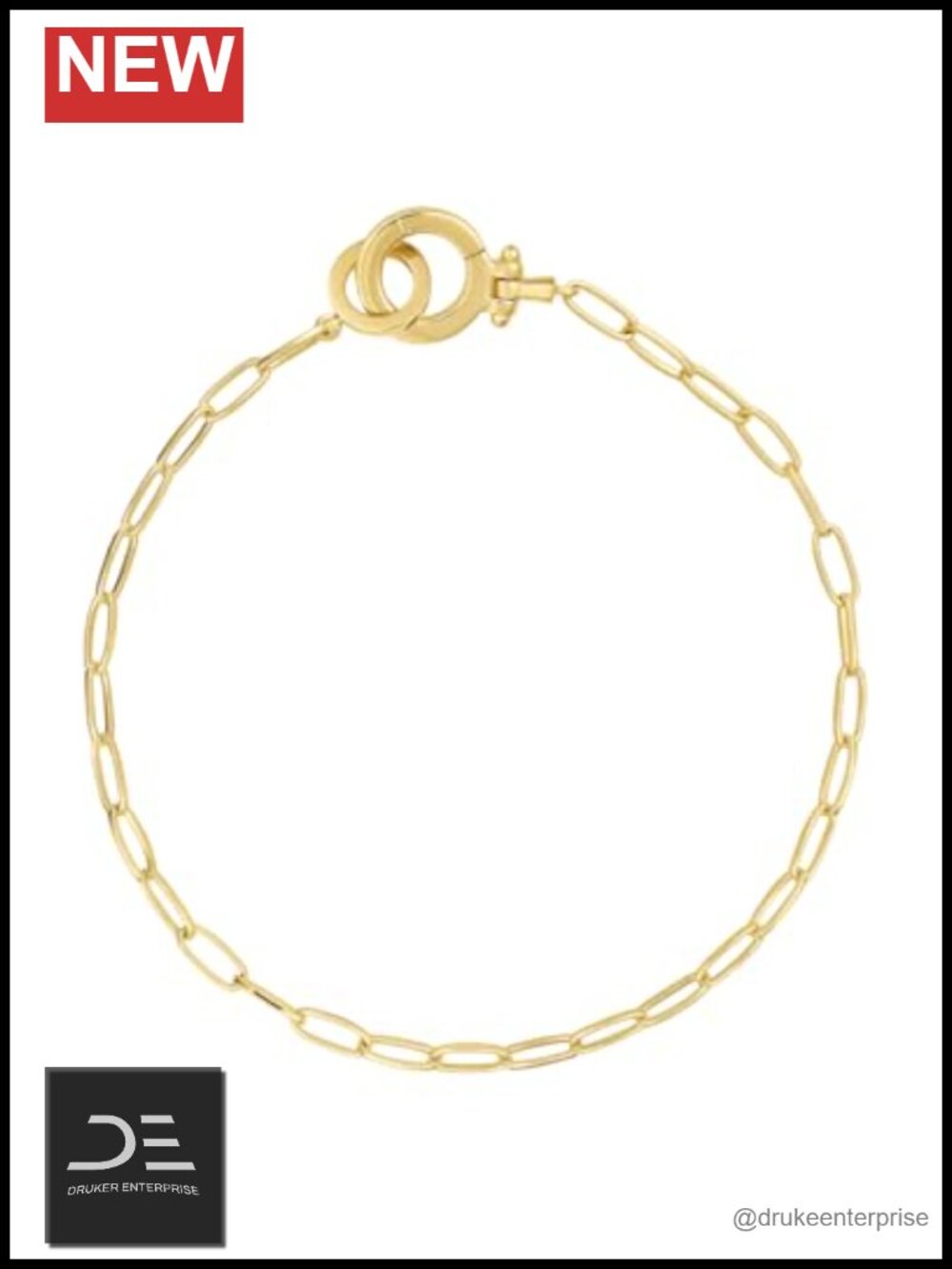 18k Gold Plated Link Bracelet - Classic Chain Design